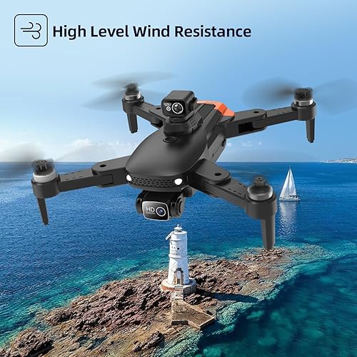 Miniatura 8 de Shapefun Dron GPS con evitación de obstáculos, dron con cámara dual 2K para adultos, GPS Follow Me Follow Car, Auto Return Home, 52 minutos con dos