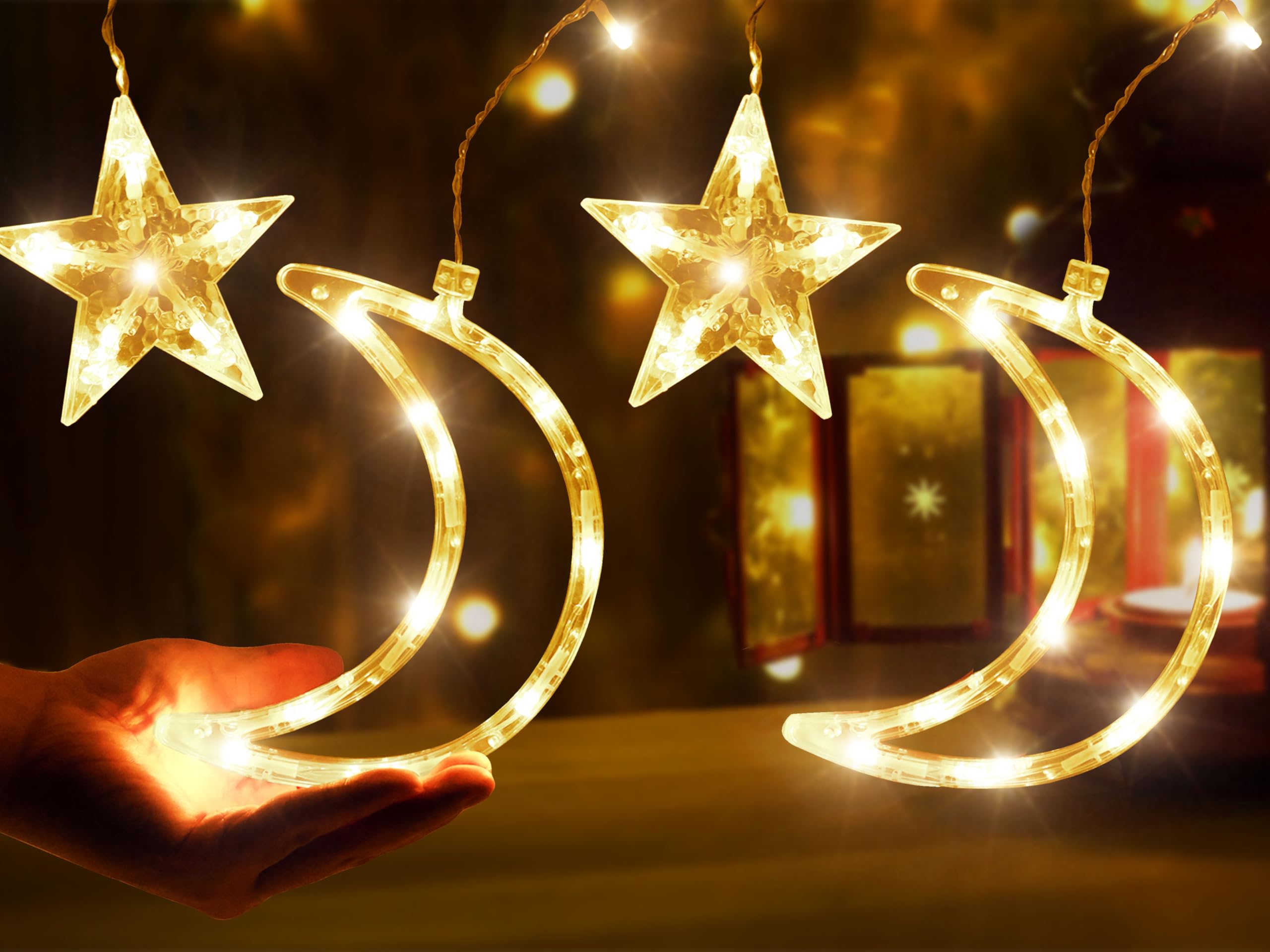 OLEEK Decoraciones de luces de Ramadán – Decoraciones de Ramadán para el hogar 2026 – Luces de decoración de Ramadán – Regalos de Ramadán para niños – Decoración de Ramadán – Cadena de luces Ramadán