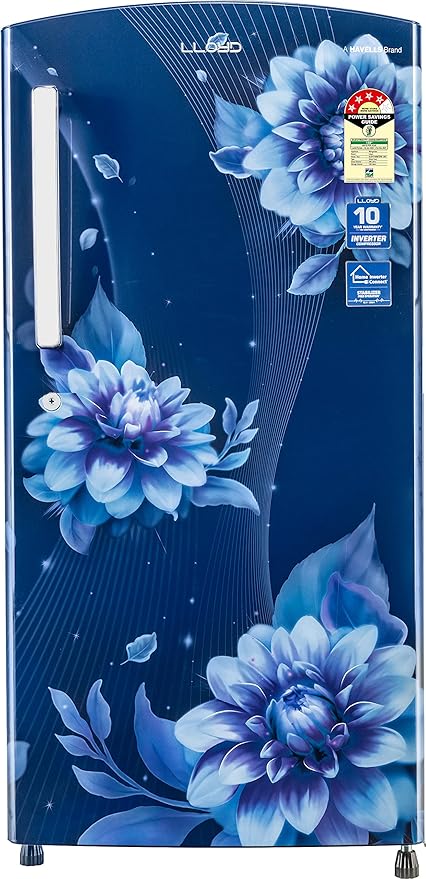 Lloyd 200 L 4 Star Inverter Direct Cool One Door Refrigerator (GLDF214SBBT2PB, Begonia Blue, 2022 Model) at Rs. 15990