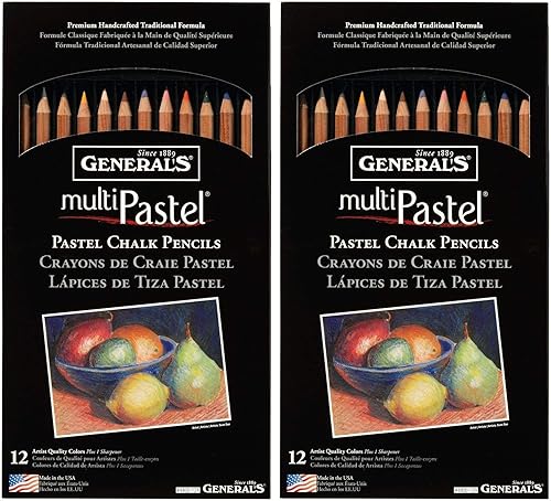 GENERAL'S Lápices multipastel, 12 unidades, colores surtidos