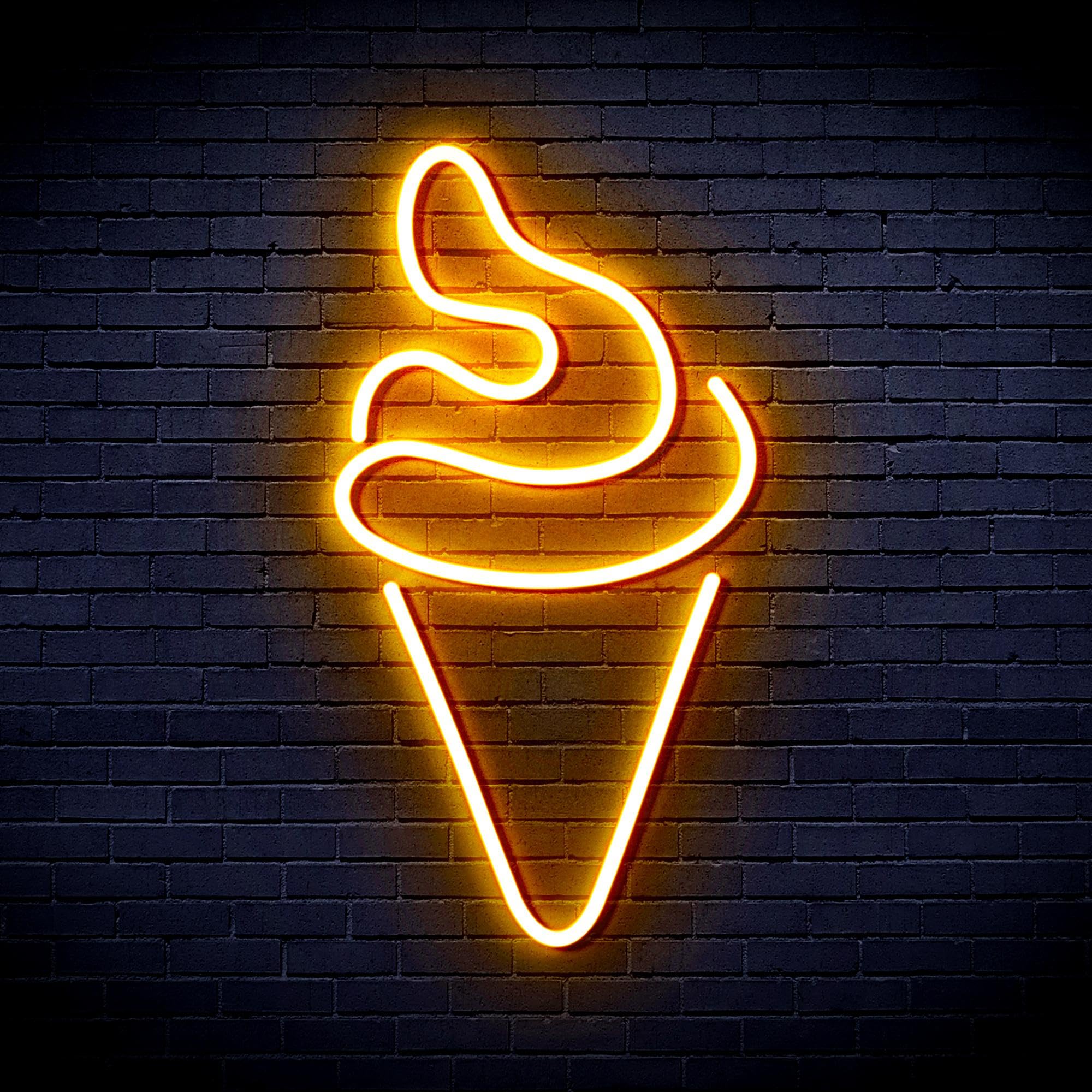 ADVPRO Ice-Cream Flex Silicone LED Neon Sign - Golden - st16s43-fnu0039-e