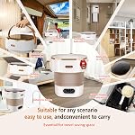 5.0 New Upgraded Portable Washing Machine 16L Mini Foldable Washer [German high-efficiency motor] [Hidden UV-C cleaning]Foldable Design Ideal for Hotel, Home, Apartment and Campain