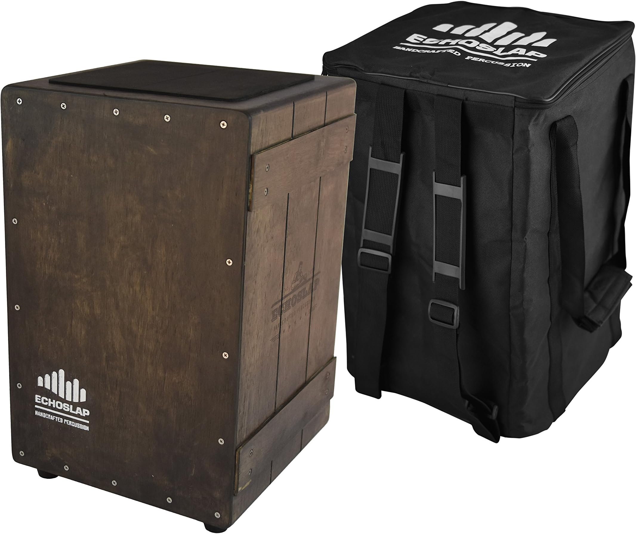 Echoslap Vintage Crate Cajon -Vintage Dark, Hand Crafted, Siam Oak Body, Maple Front - VC201-VD