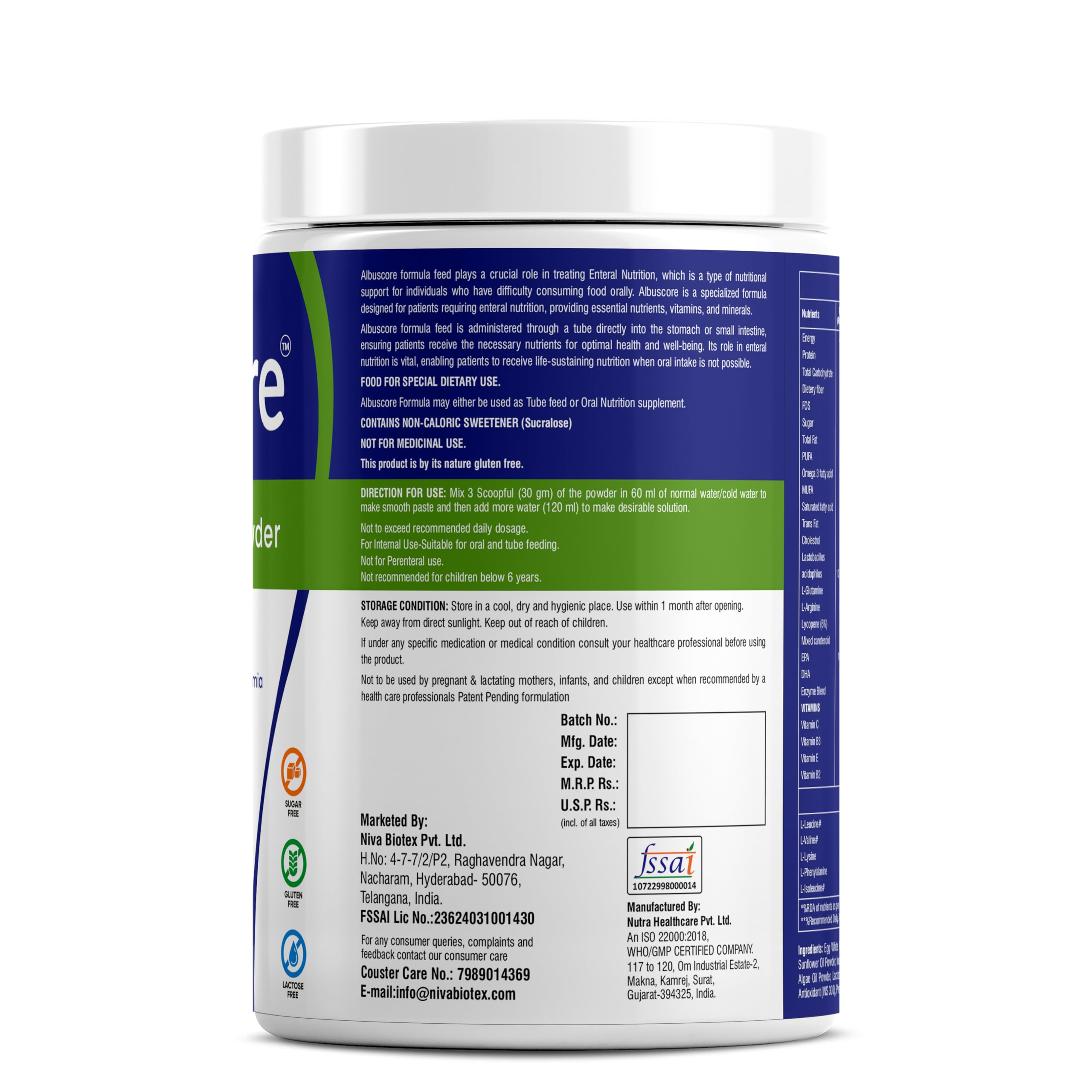 Albuscore Albumen Powder – Pure Egg White Supplement | Lactose-Free, Keto-Friendly Source (Pack of 1, Vanilla) 2
