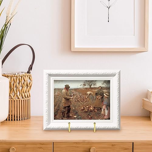 Miniatura 7 de Mocoosy Paquete de 2 soportes de placa dorada de 6 pulgadas para exhibición, soporte de caballete de alambre cuadrado de metal, soportes de