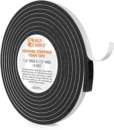 Miniatura 7 de Cinta aislante de espuma de 14 pulgadas x 14 pulgadas, puertas, ventanas, puerta corredera, AC, insonorización, tapón de corriente, absorción de