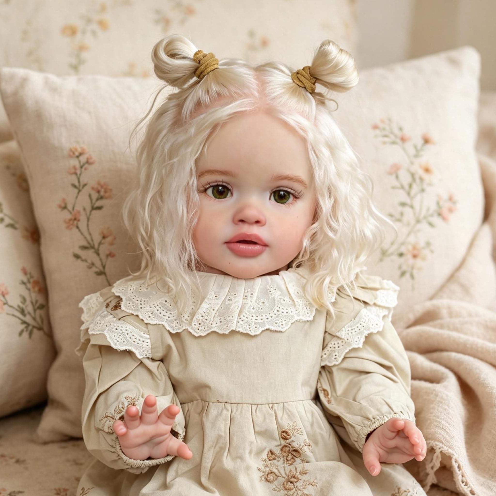 RXDOLL 51 cm prawdziwe życie Reborn maluch lalki Pippa z blond włosami, duży rozmiar, Reborn Baby Dolls Girl, realistyczne lalki niemowlęce, miękka winylowa tkanina, ciało, realistyczna lalka Reborn