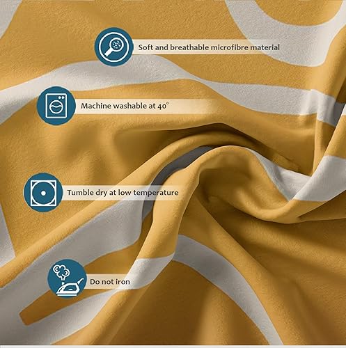 Miniatura 5 de 3 piezas Funda nórdica Henri Matisse Amarillo Patrón Redondo Cubierta de edredón con cierre de cremallera y lazos de esquina Soft Cozy Bedding Sets