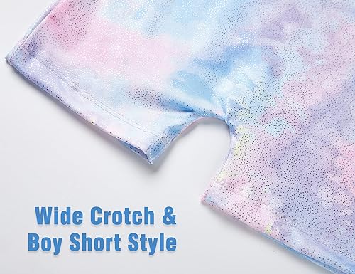 Miniatura 6 de TENVDA Gymnastics Leotards for Girls 2-12 Years Old Sparkly Multicolor Kids Tumbling Biketards Unitard