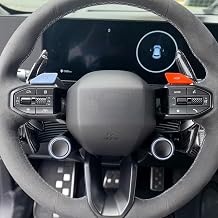 Steering Wheel Paddle Shifter Extension Shifter Trim Cover Steering Paddle Shifter Extension Compatible with Hyundai Ioniq 5 N 2024-2025 Accessories Real Carbon Fiber Black Style