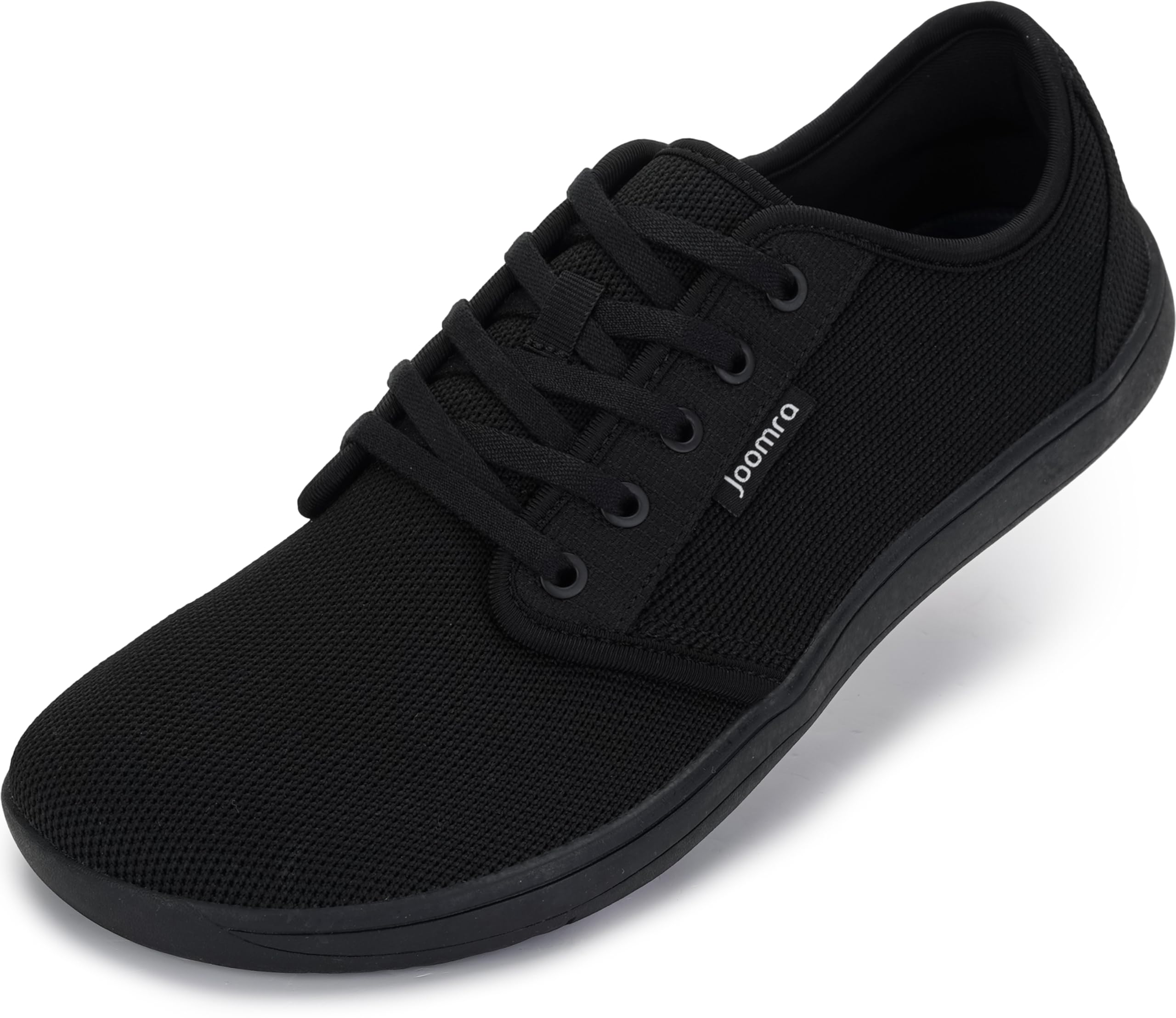 JoomraWide Minimalist Shoes for Men Size 9 Barefoot Zero Drop Outdoor Casual Exercise Comfy Fashion Walking Flat Width Tennis Sneakers Black 42