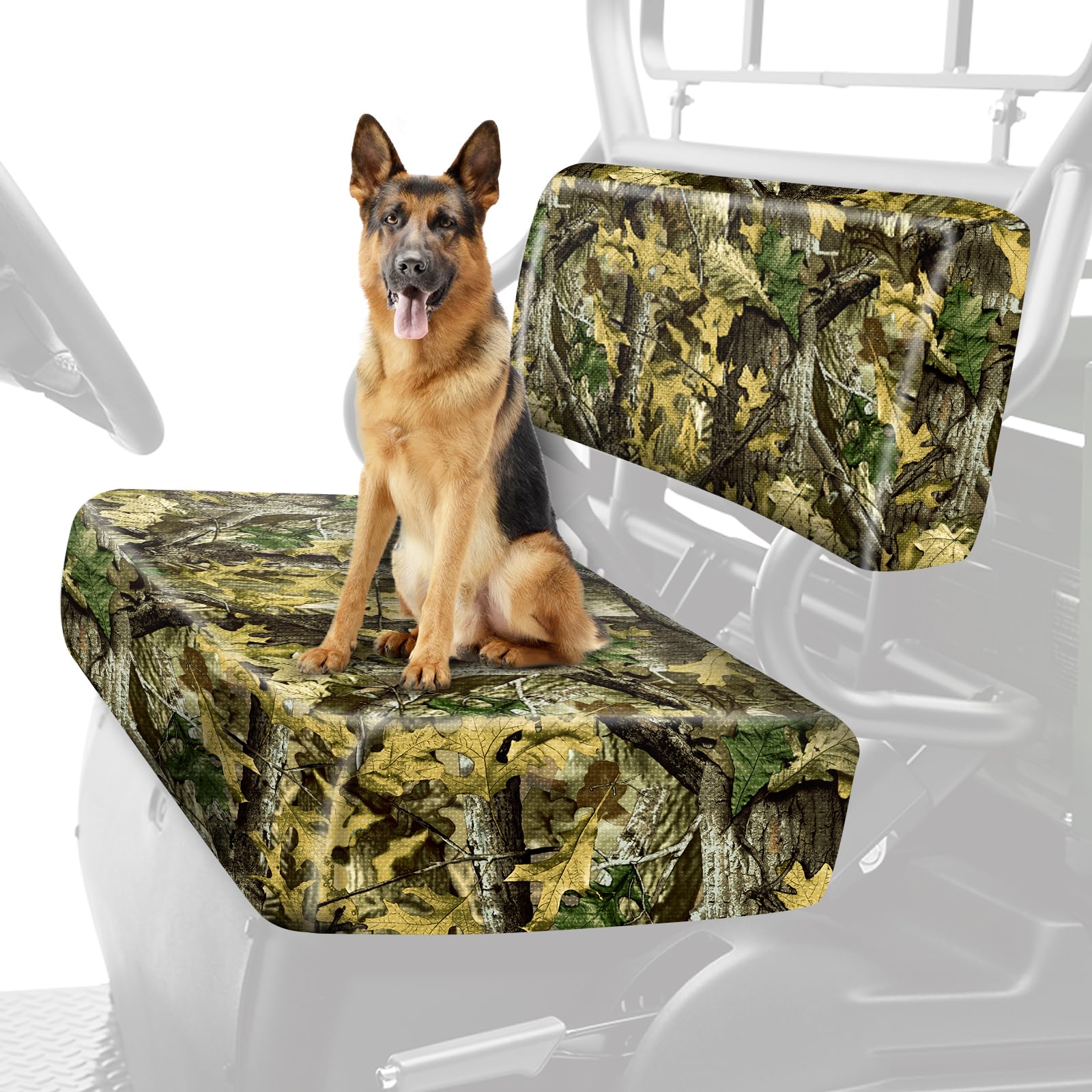 BORDAN UTV Seat Cover Camo for Kawasaki Mule, Waterproof Seat Cover Set for Kawasaki Mule 2009-2025 4000 4010/2001-2008 3000 3010, Heavy Duty 1680D