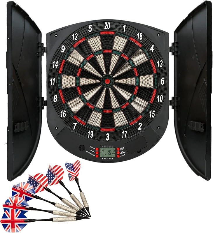 AKTIVE Diana electrónica multijuegos para niños y Adultos, Diana de Dardos Digital de Pared, Juguete Deportivo, Juguete de puntería, Diana de Dardos (54012)