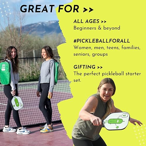 Miniatura 10 de Big Dill Pickleball Co. - Juego de paletas de pickleball -- Incluye 2 paletas aprobadas por pelotas de pickleball de Estados Unidos con fundas de