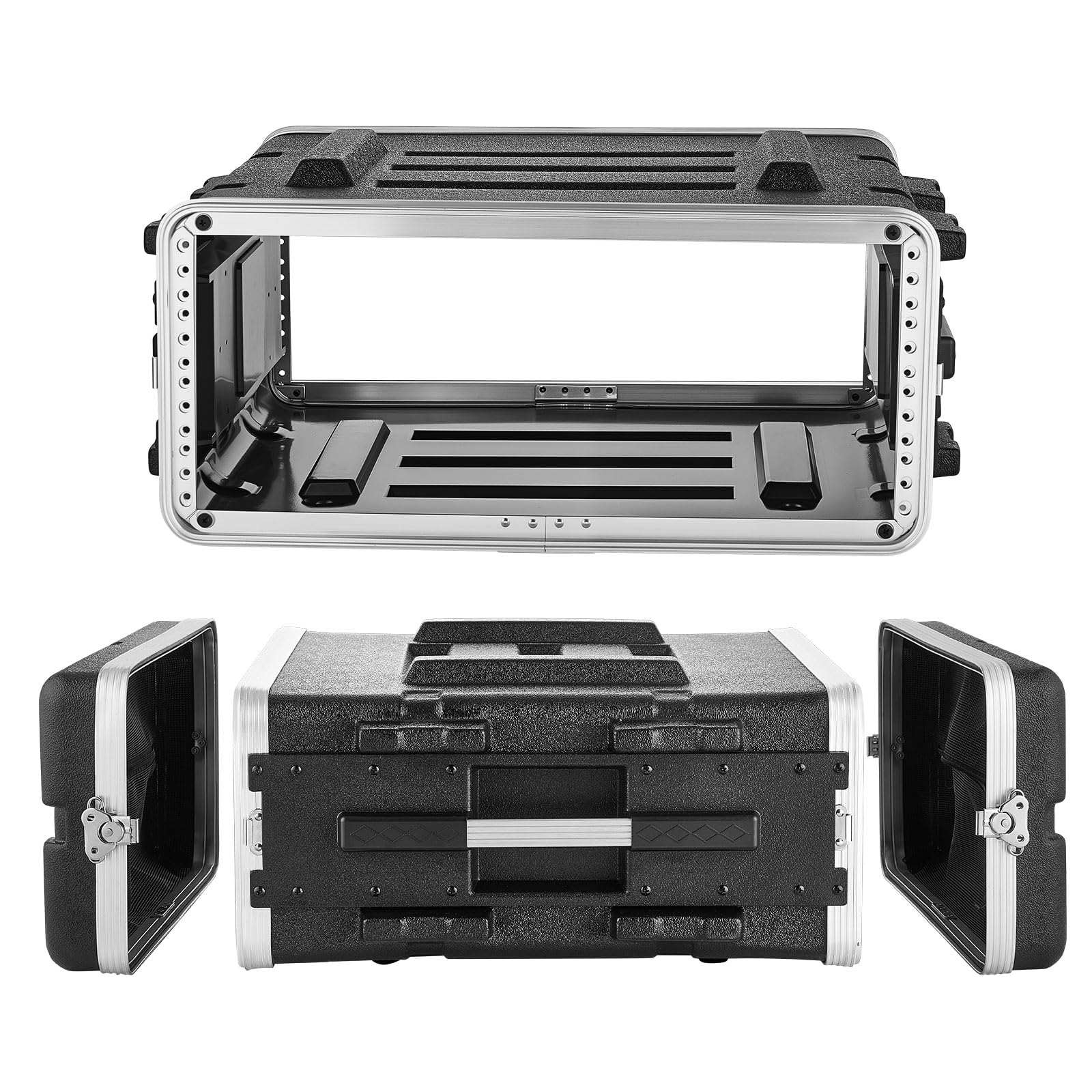 VEVOR Armadio Rack per Server 4U, Armadio Server 4U per Amplificatori Processori Controller Profondità Interna 468 mm Chiusura a Torsione Incassata Pannelli Anteriori Posteriori Rimovibili