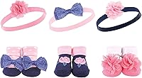Vista 3 de Hudson Baby Conjunto de regalo de diadema y calcetines para niña