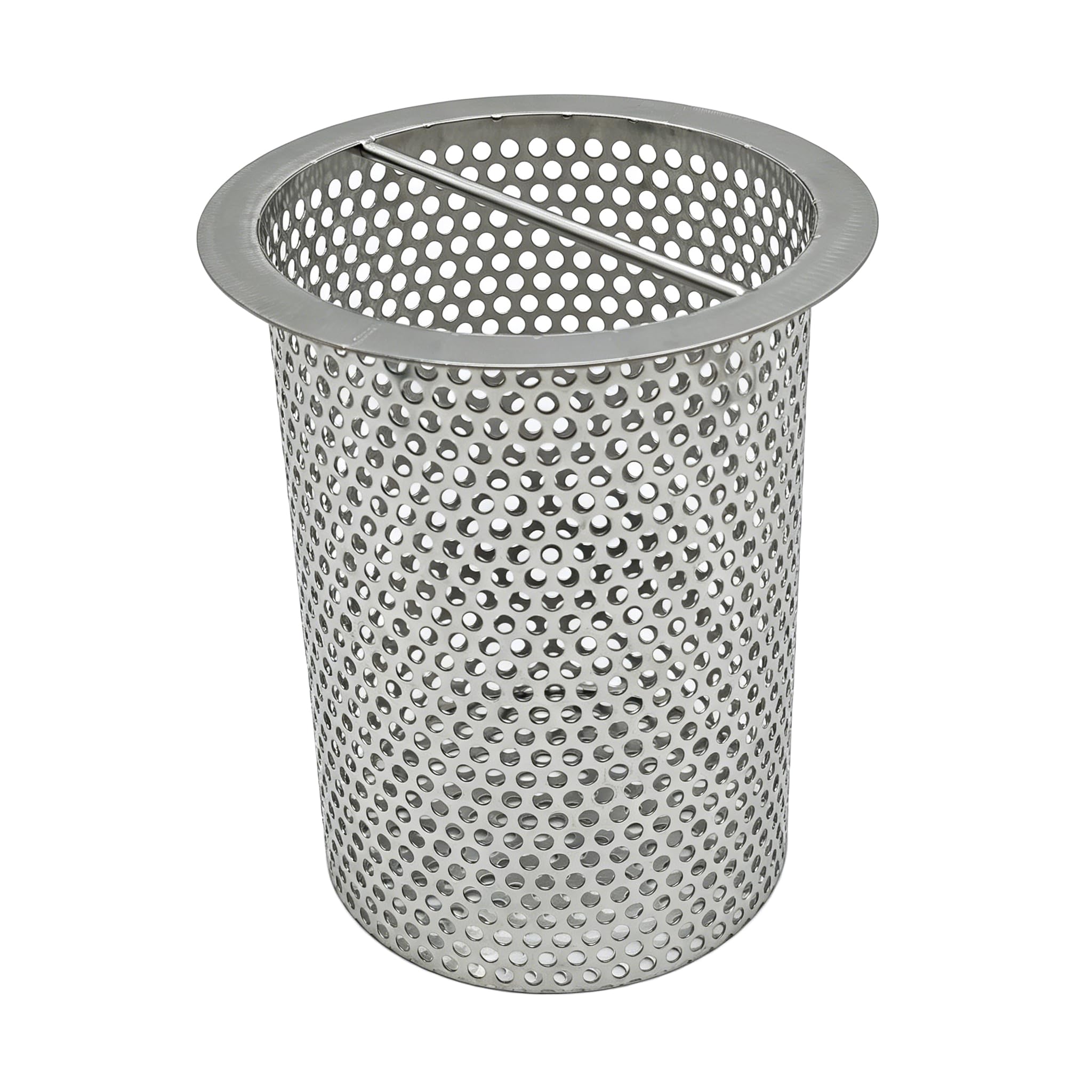 6.7" Diameter Floor Drain Strainer 8" Tall 304SS Cylinder Filter Basket