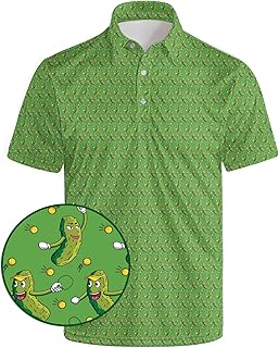 Golf Shirts for Men Funny Golf Polo Shirts Short Sleeve Polo Shirts Moisture Wicking