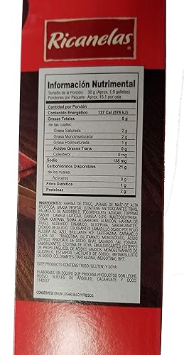 Miniatura 2 de Gamesa Ricanelas Irresistible Mexicano Cine Cine Cocinas 1 caja 4 paquetes individuales Ideal para el almuerzo Ideal para café