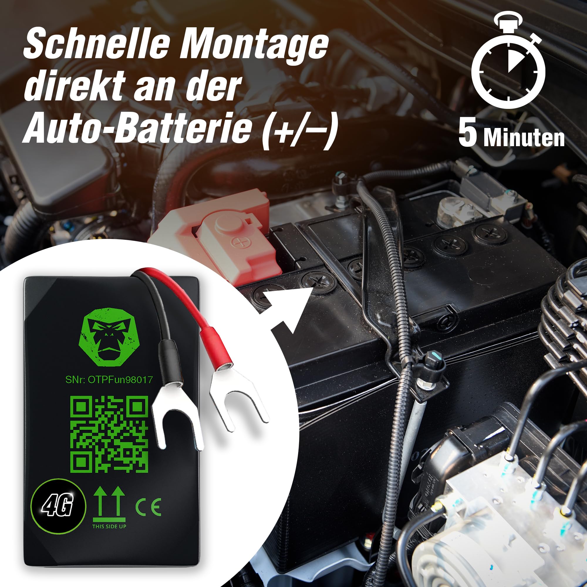 Tracer Go 4G GPS Tracker Auto Motorrad LKW - Peilsender mit SIM Karte, Echtzeit Live Tracking & Diebstahlmelder, Inklusive Navigation, IP54 Wasserdicht, Deutscher Support - Made in Germany