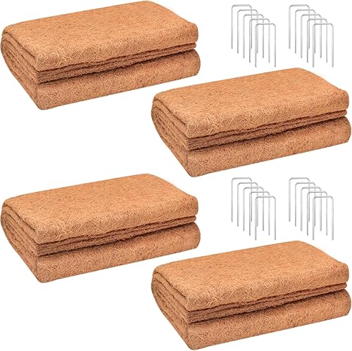 Miniatura 1 de ZeeDix Paquete de 4 alfombras antideslizantes para hielo y nieve, 31 x 80 x 0.28 pulgadas, fibra de coco natural gruesa, antideslizante, alfombra de