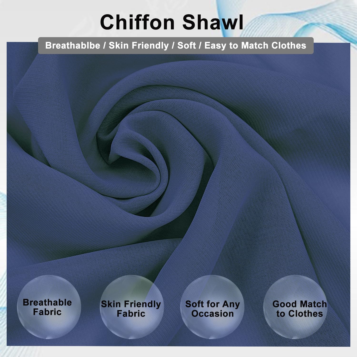 lifwimner Scialle Donna In Raso Chiffon Silky Sciarpa Tinta Unita Wrap Stola Per Sposa Damigella Cerimonia Matrimonio Serata