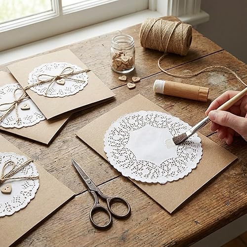 Miniatura 8 de The Baker Celebrations 50 unidades de papel redondo blanco con estampado de rosas y hojas fabricado en Canadá (10 pulgadas)