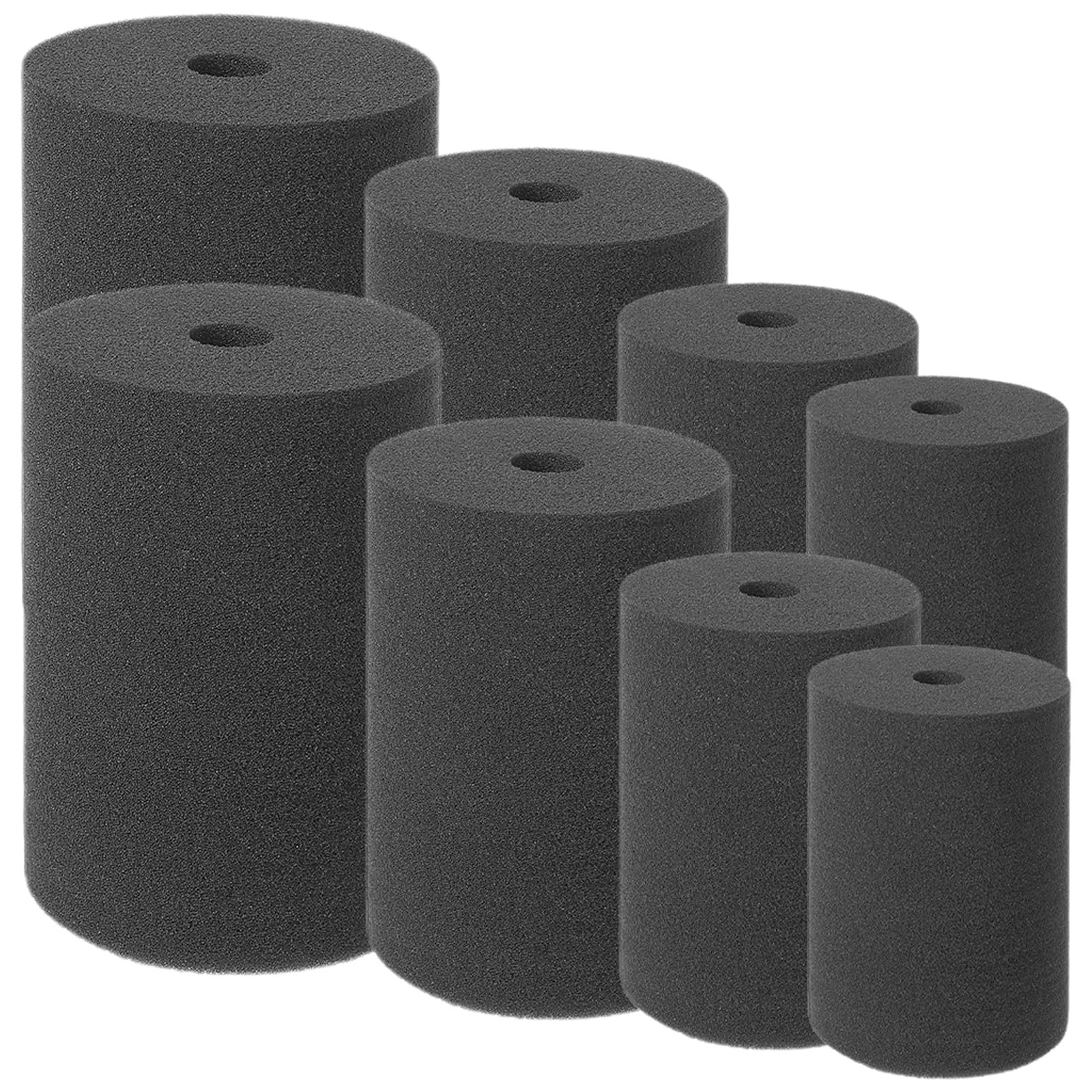 8pcs Black Cylinder Cup Turner Sponge Inserts Set, Replaceable Tumblers Craft Sponges for Tumbler Turner Machine, Multiple Sizes (120x80x19mm, 120x80x12mm, 120x90x19mm,
