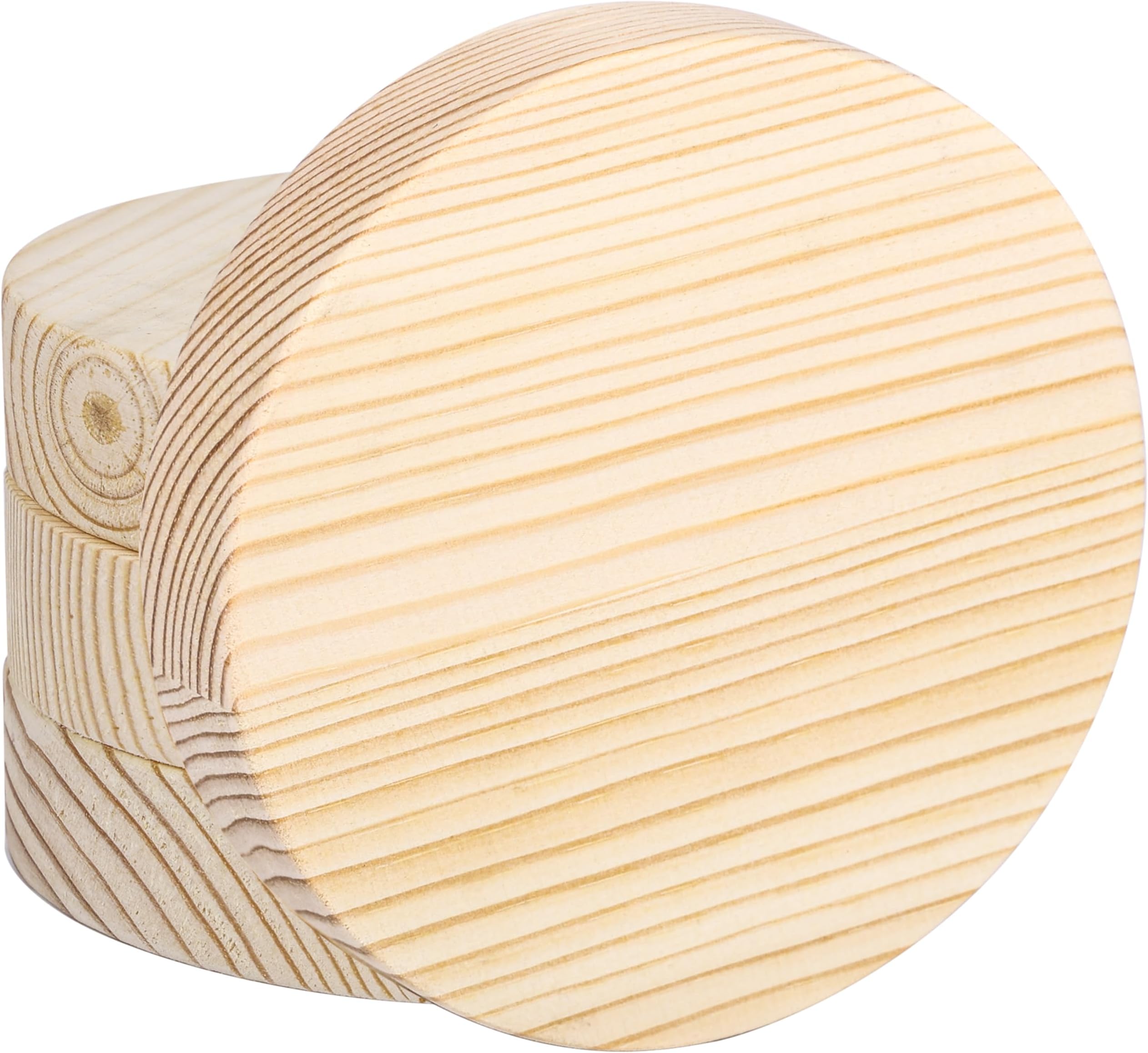 Pllieay 2Pcs 4 Inch Round Wooden Plaque, Unfinished Natural Pine Circle ...