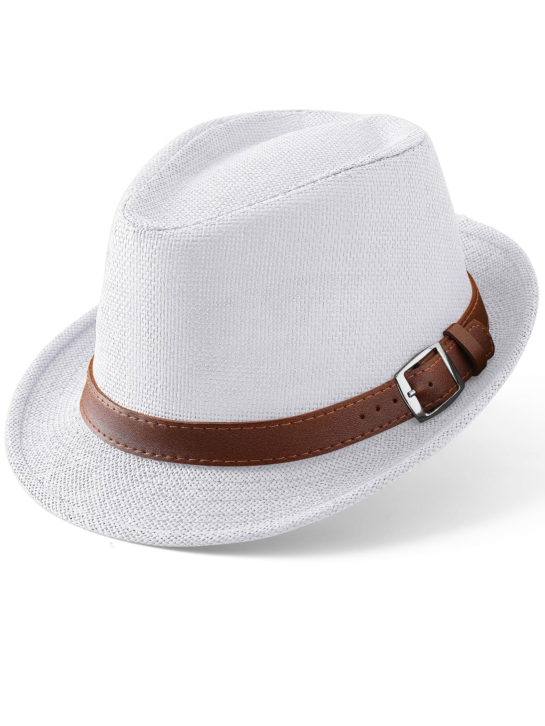 BABEYOND Men's 1920s Short Brim Trilby Fedora Hat