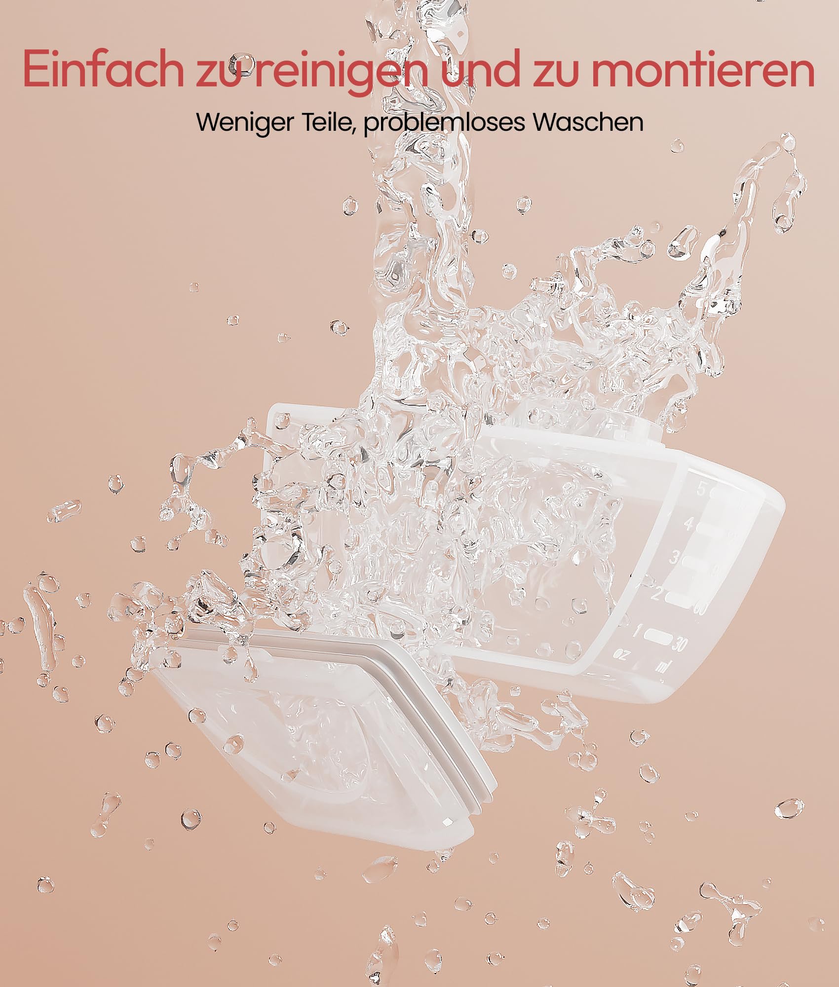 NCVI Elektrische Milchpumpe Tragbar Freihändig mit Wärmefunktion, Krankenhausstandard -300mmHg Sog, Ultra-Leise, 4 Modi & 9 Stufen, Lange Akkulaufzeit, Passend für 19/21/24/28mm