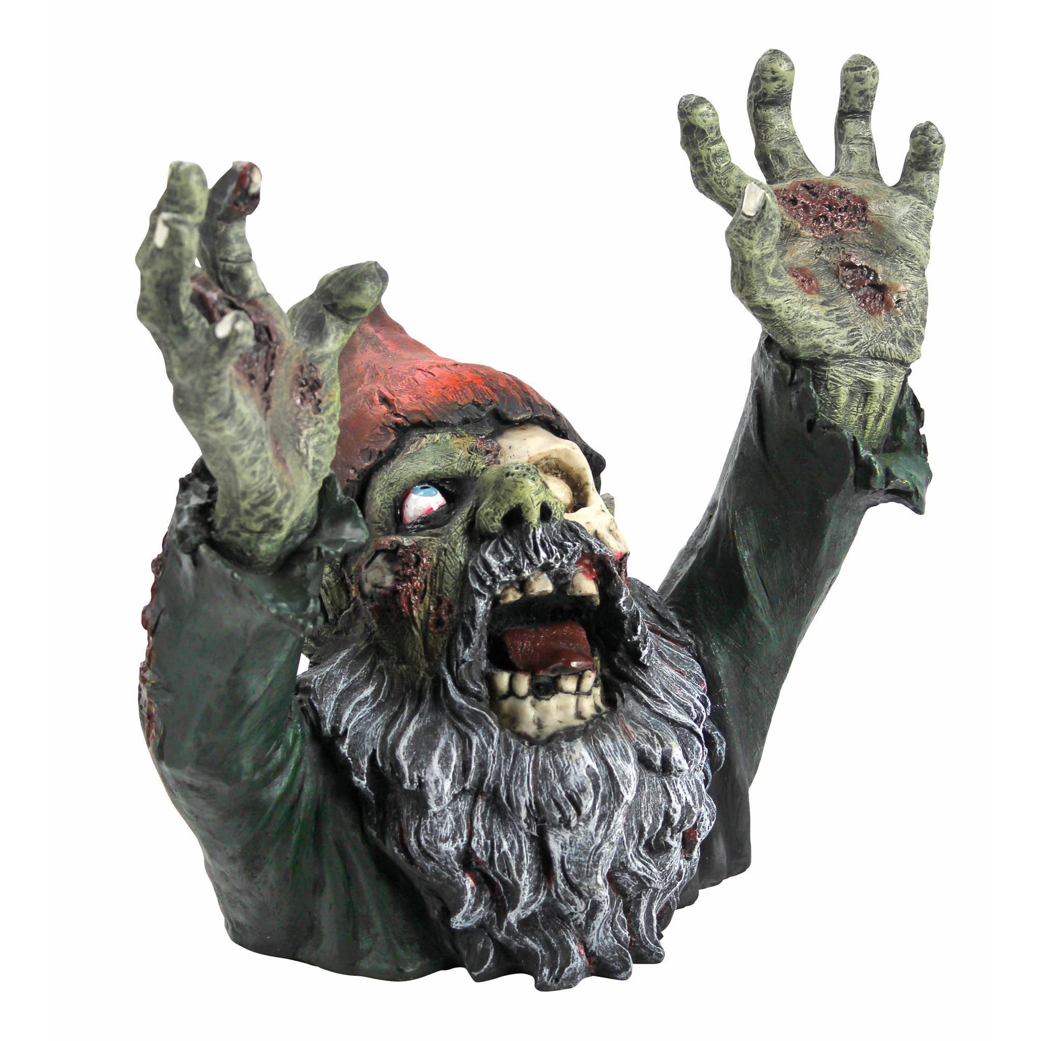 Design Toscano Zombie Gnombie Gothic-Gartenstatue Grabsteinstatue, Polyresin, vollfarbe, 28 cm