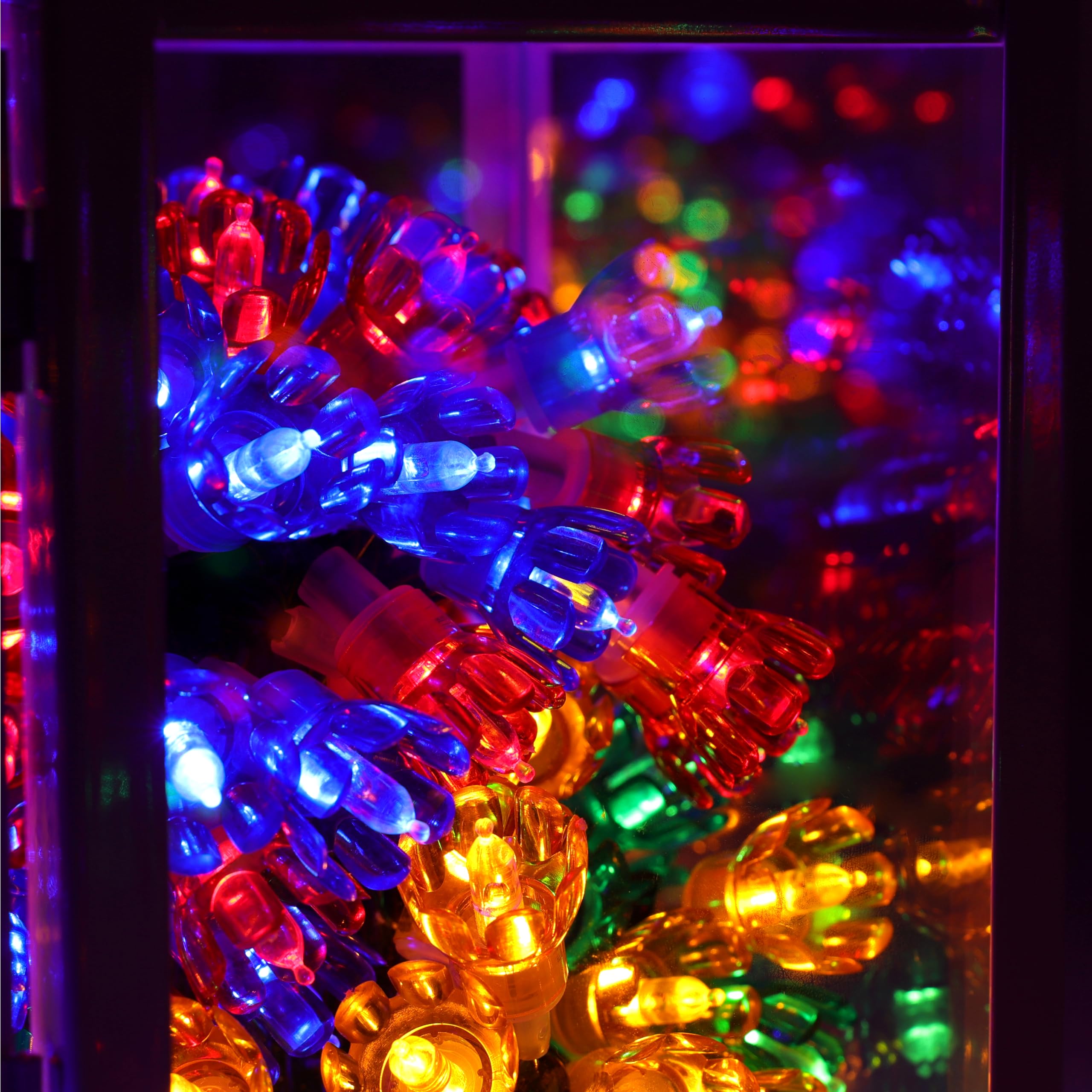 Christmas Concepts® 500 50m/164ft Retro Multicolor LED Petal Lights con controller a 8 funzioni – Interno/Esterno – Efficienza energetica A++ - Luci di Natale