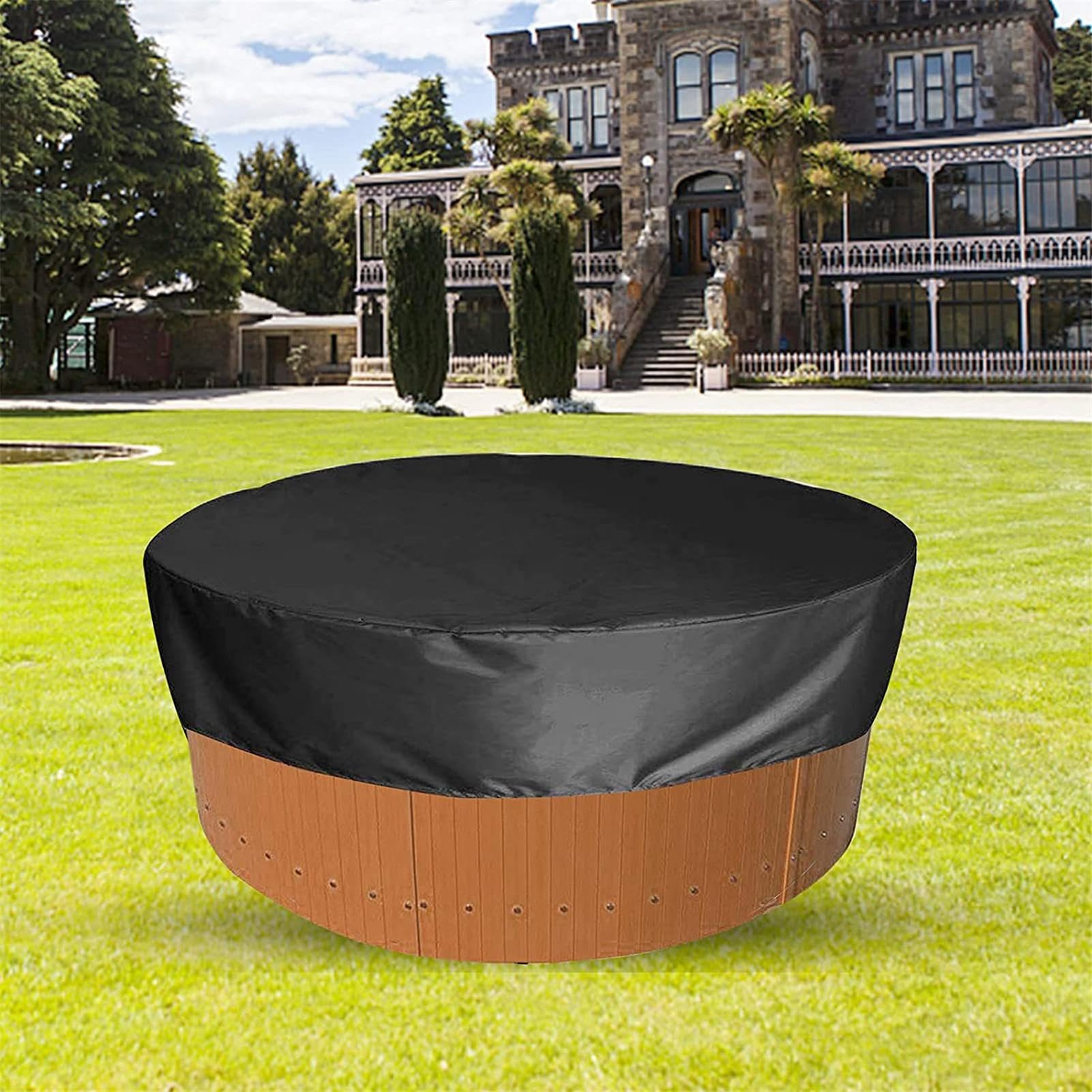 Copertura per piscina, 190 x 30 cm, rotonda, impermeabile, in tessuto Oxford 210D