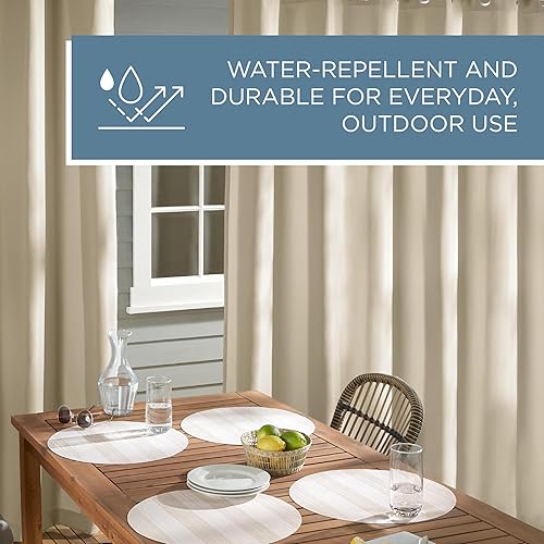 Miniatura 7 de TOWN & COUNTRY BASICS - Cortinas para cabañas de peso pesado, para interiores y exteriores, con ojales en la parte superior, filtro de luz opaco,