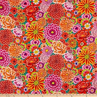 Kaffe Fassett Collective for FreeSpirit Enchanted Red, Fabric by the Yard