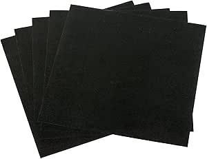 Expressions Vinyl - Black - 12in. x 12in. 5 Sheet Pack - Heat Transfer Vinyl Bundle- Iron-On/T-Shirt Vinyl Works with Cricut and Silhouette Cameo - Applies Easily with Home Iron