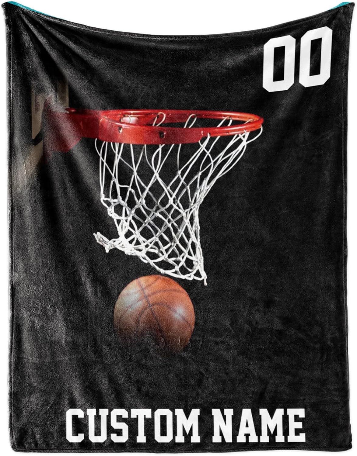 Custom Basketball Baby Blanket Gifts: Personalized Soft Flannel Fabric Blankets with Name Number for 0-6 Years Kids Boys Girls - Warm and Comfortable 60X80inch