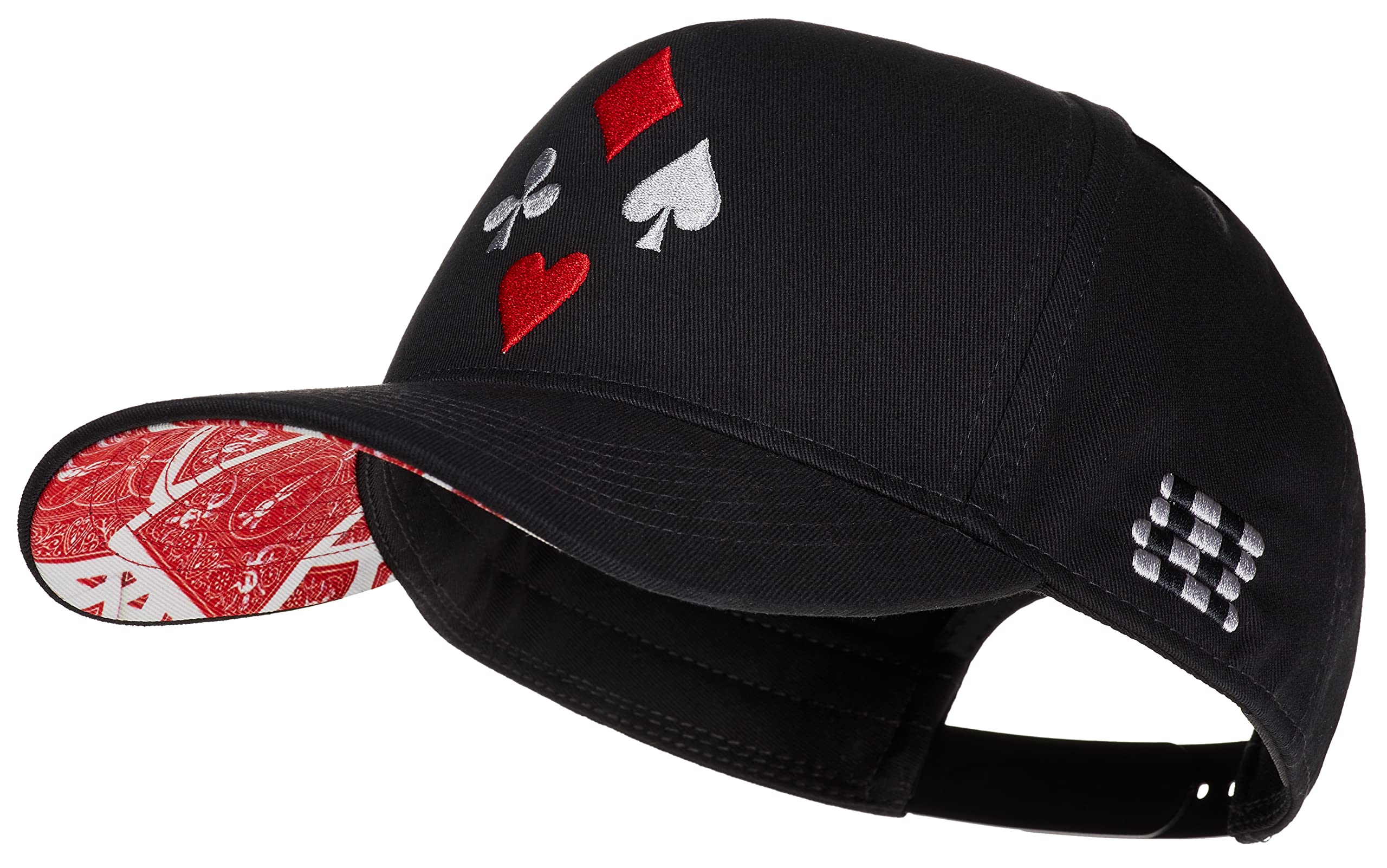 Cadency® Baseball Cap Poker Black Unisex Adjustable Size, black, One Size
