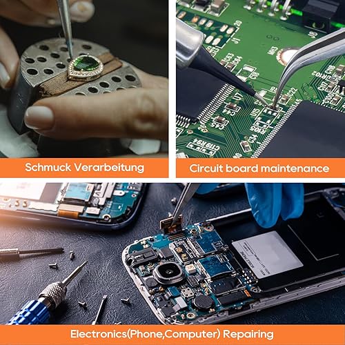 Miniatura 7 de Pinzas de precisión, pinzas puntiagudas de acero inoxidable para manualidades, electrónica, soldadura, trabajo experimental, fabricación de joyas,