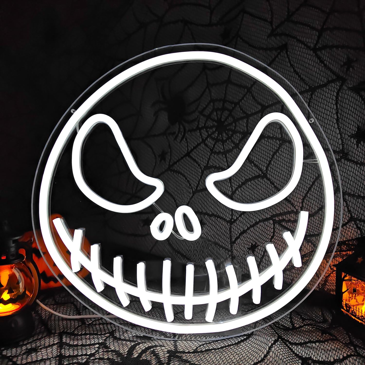 Halloween Neon Signs for Wall Decor Skull Led Signs for Bedroom Wall Skeleton Neon Lights for Bedroom Dimmable Skull Light Up Sign for Halloween Christmas Birthday Present