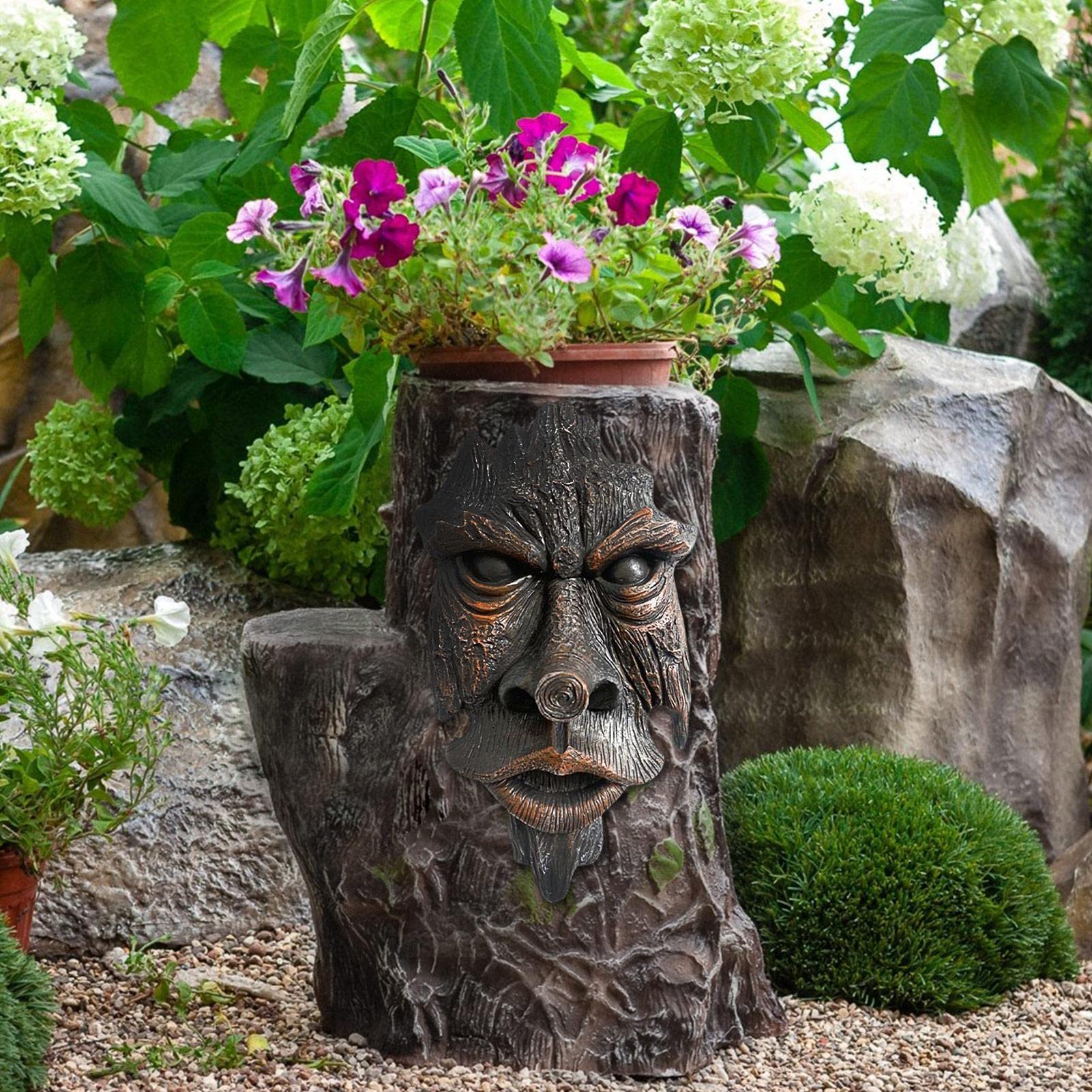 Amazon.co.jp: 木の顔,老人の木の顔 - シミュレーション人間の顔工芸品