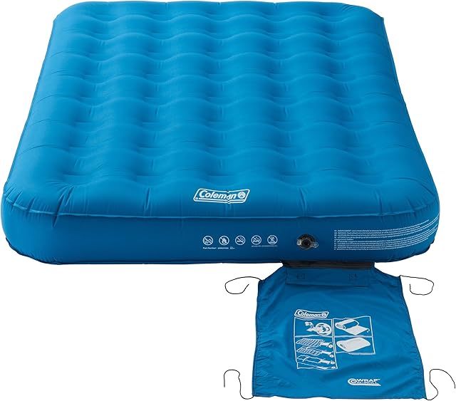 Coleman Airbed Extra Durable Single/Double/Raised Double, Camping bed, Flocked Single/Double Air Bed, Inflatable Air Mattress, Heavy Duty Airbed, Comfort Blow Up Bed for Indoor and Outdoor Use