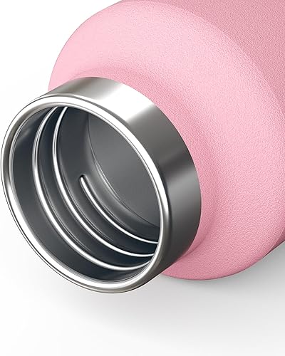 Miniatura 5 de AMDC Botellas de agua de doble pared de acero inoxidable, con tapa con popote, botella de agua aislada al vacío mantiene el agua fría durante 24