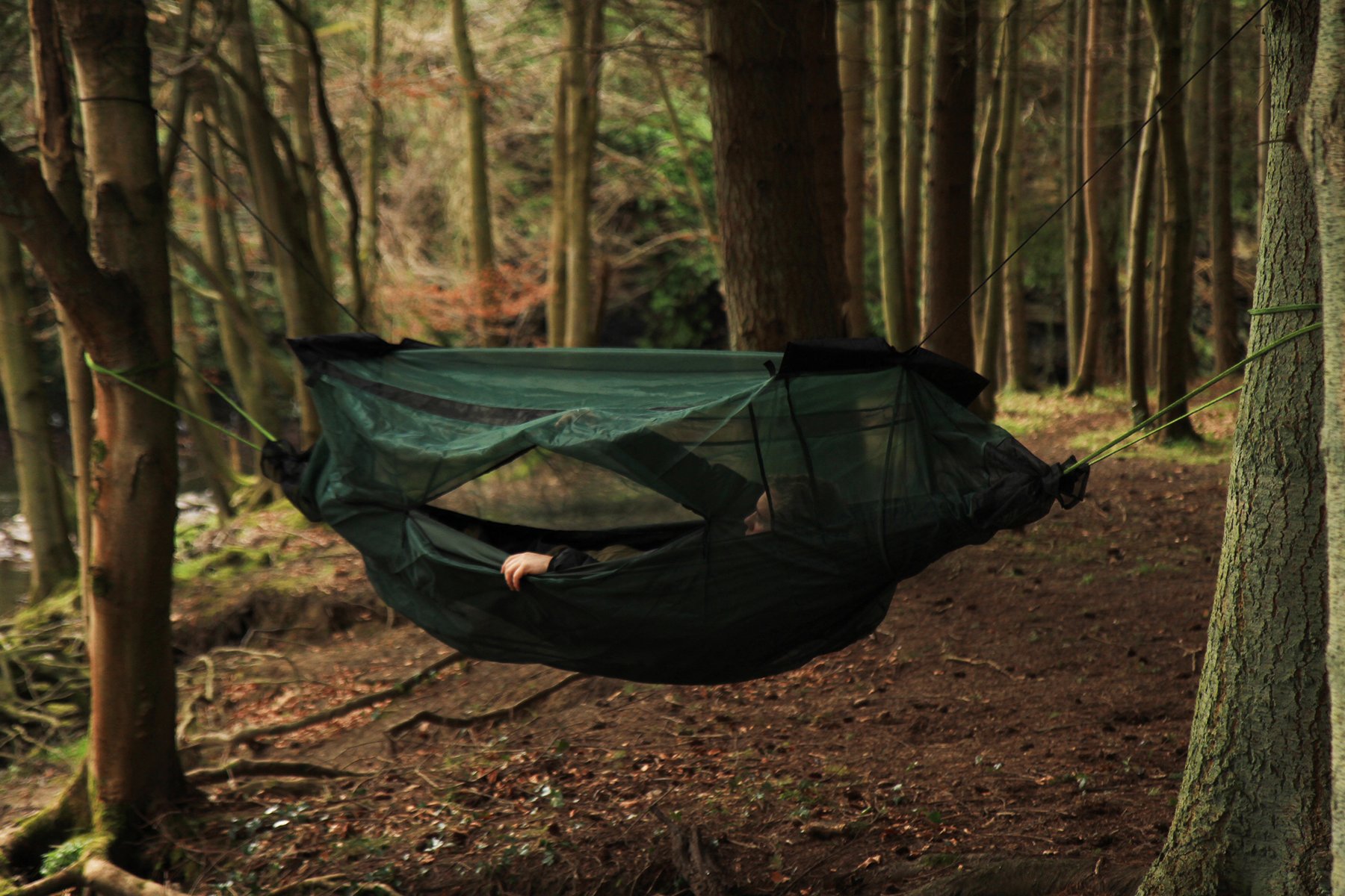 DD HAMMOCKS Hängematte-Moskitonetz für Hängematten bis 2,7 m Länge, grün