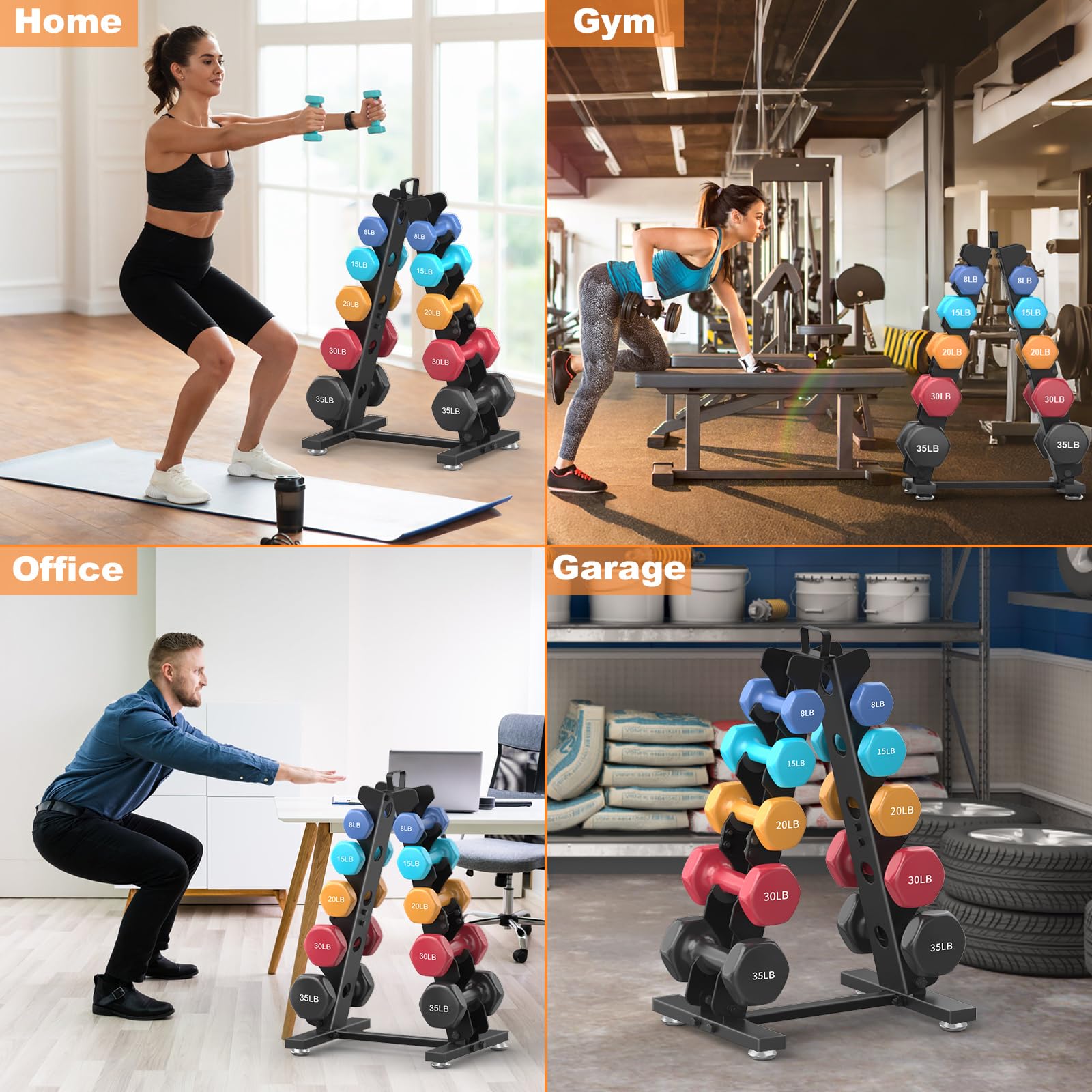 Snapklik.com : TomCare Dumbbell Rack Stand Only, 5 Tier Weight Rack For ...