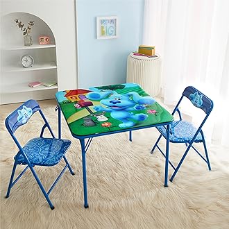 Blue's Clues 3 Piece Children's Activity Square Table and Chair Set, Ages 3+