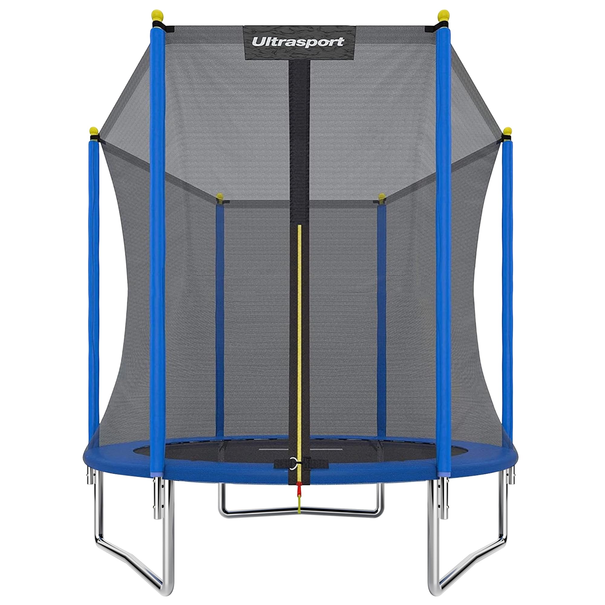 Ultrasport Uni-Jump Trampolin Outdoor Kinder Belastbar bis 150 KG I Komplettset mit Sicherheitsnetz, Randabdeckung & Motagesatz I Bodentrampolin Gartentrampolin, Trampolin 460 cm