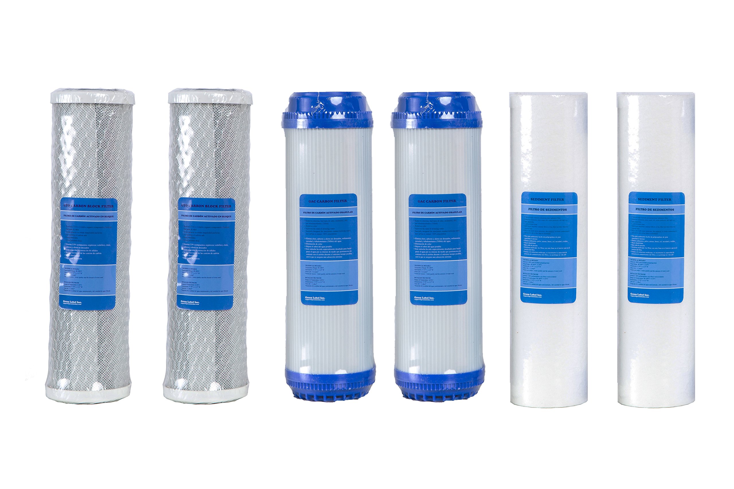 Buy Green LabelBrand Universal 10in. Replacement Filter Set for