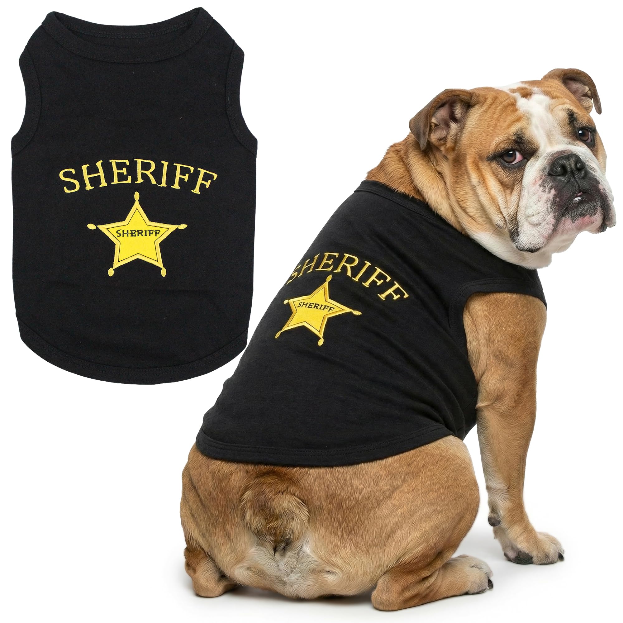 Tee-Shirt Sheriff Parisien pour Animal Domestique Anti Poils Taille 3XL